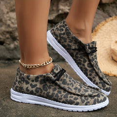Women's Lightweight Flat Canvas Lace Up Shoes
