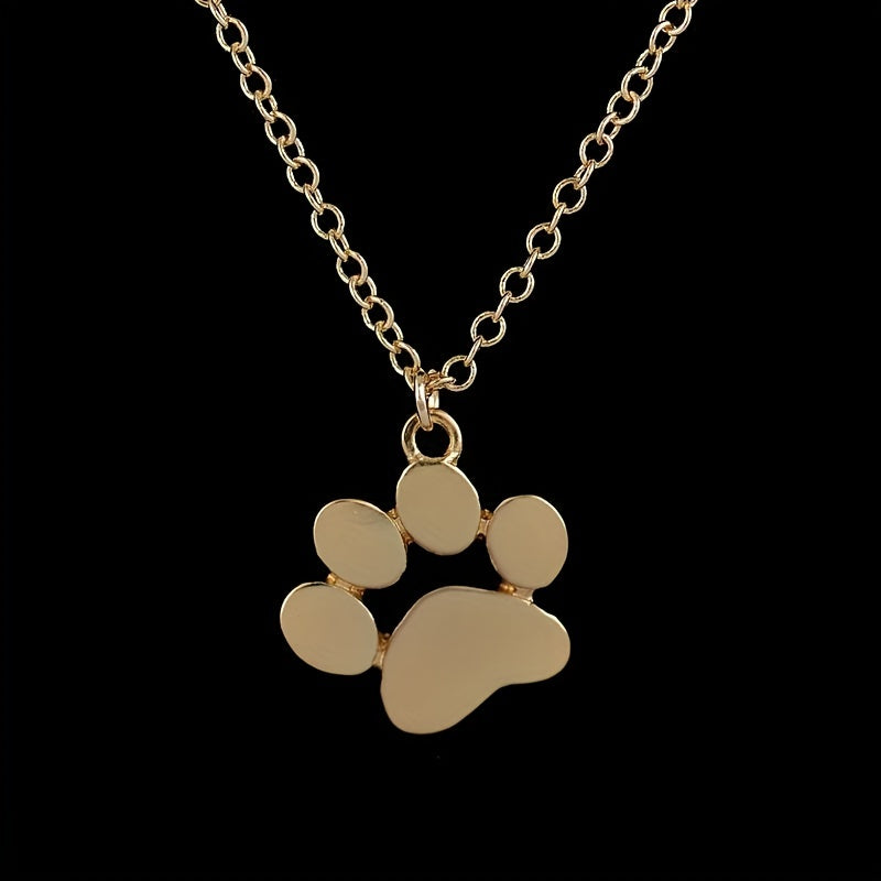 Cat Dog Paw Pendant Necklace for Girls