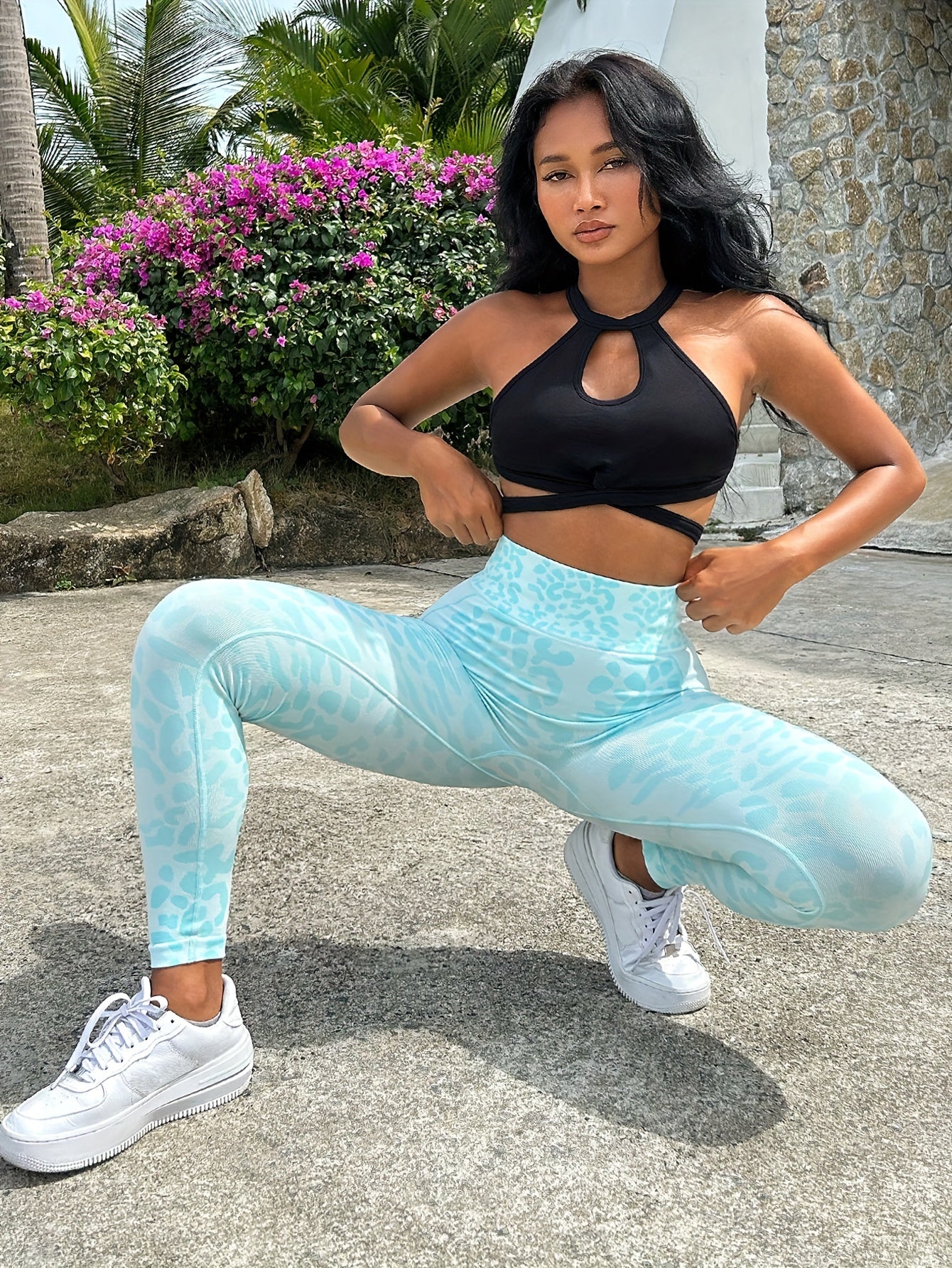 Leopard Print Yoga Leggings for Women