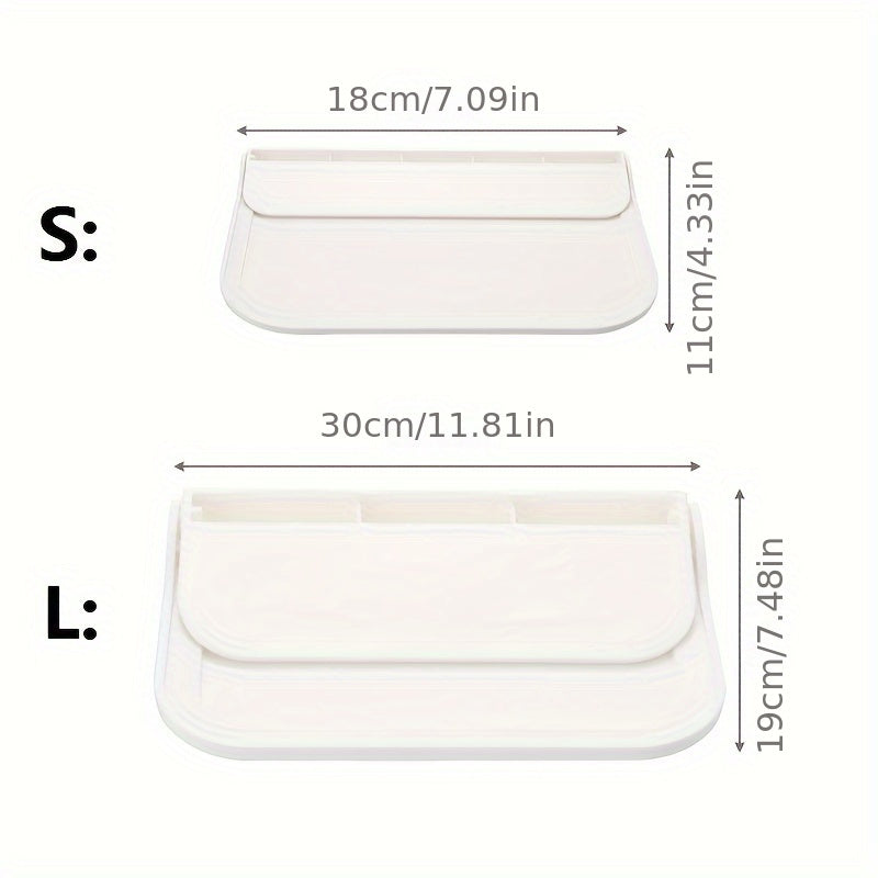 Folding Wall Mounted Shelf Space Saving Storage Rack No Punch