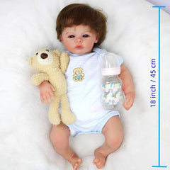18-Inch Realistic Soft Body Reborn Baby Doll for Kids - Christmas Gift