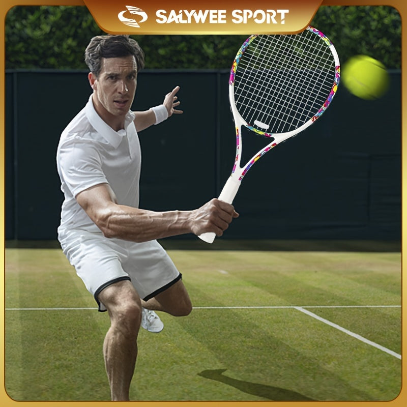 Durable Tennis Racket with Bag & Ball, Ultralight Racquet for Training