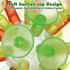 Kids Suction Cups Toys Bumpy Texture Multicolor Balls Indoor Outdoor Play