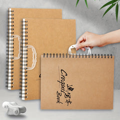 Cowhide Sketchbook 116 Pages Thickened Artist Portable Sketch Drawing Board