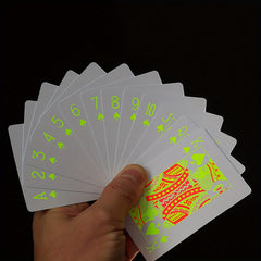 54pcs Fluorescent Waterproof Poker Deck for Poker Party Game