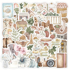 60 Pastoral Scenery Waterproof Stickers for Wall Car Book Luggage