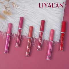 LIYALAN 6 Colors Matte Liquid Lipstick Set - Waterproof Long Lasting Nude Shades