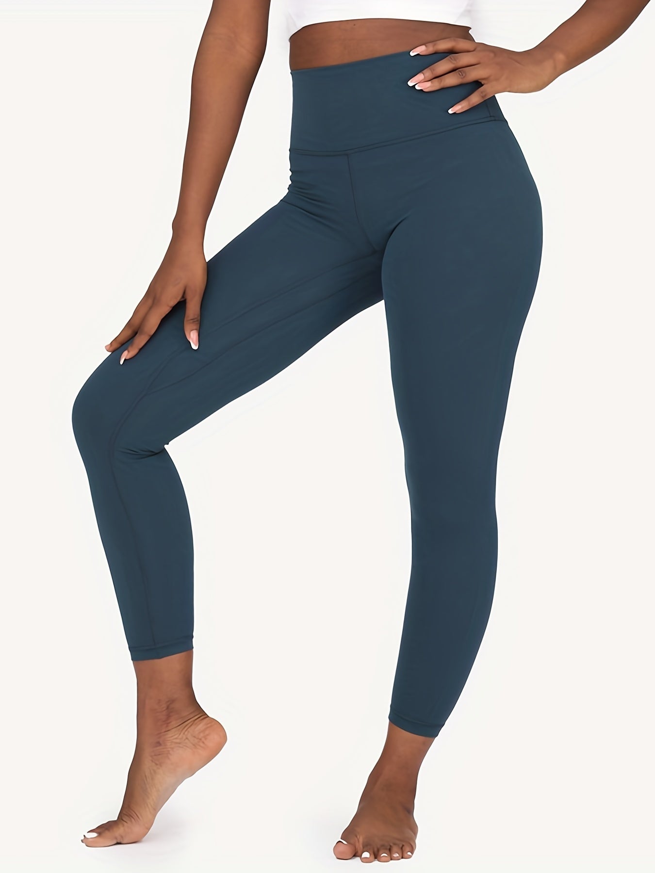 High Waist Yoga Leggings Slim Fit Butt Lifting Sports Tights Women's Activewear