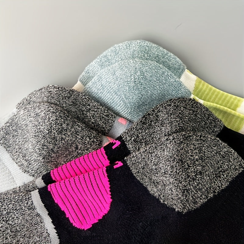 4 Pairs Unisex Athletic Ankle Socks Cushioned Low Cut Breathable