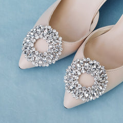 Crystal Shoe Clips Rhinestone Shoe Buckles DIY Wedding Party Decoration
