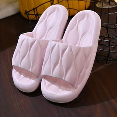 Quilted Pattern Slip-On Open Toe Soft Sole Slides