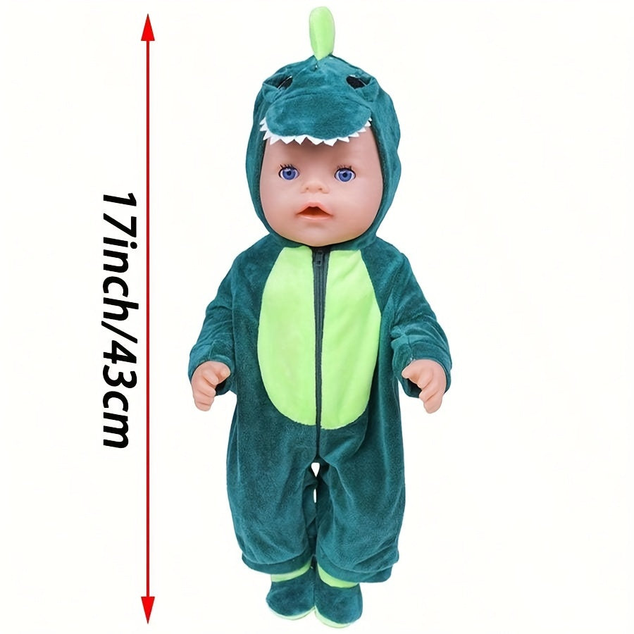 Newborn Baby Doll Outfit Soft Plush Fabric 43 Length 6 Options