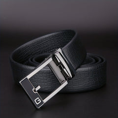 Men's Automatic Buckle Leather Belt Casual Pants Belt