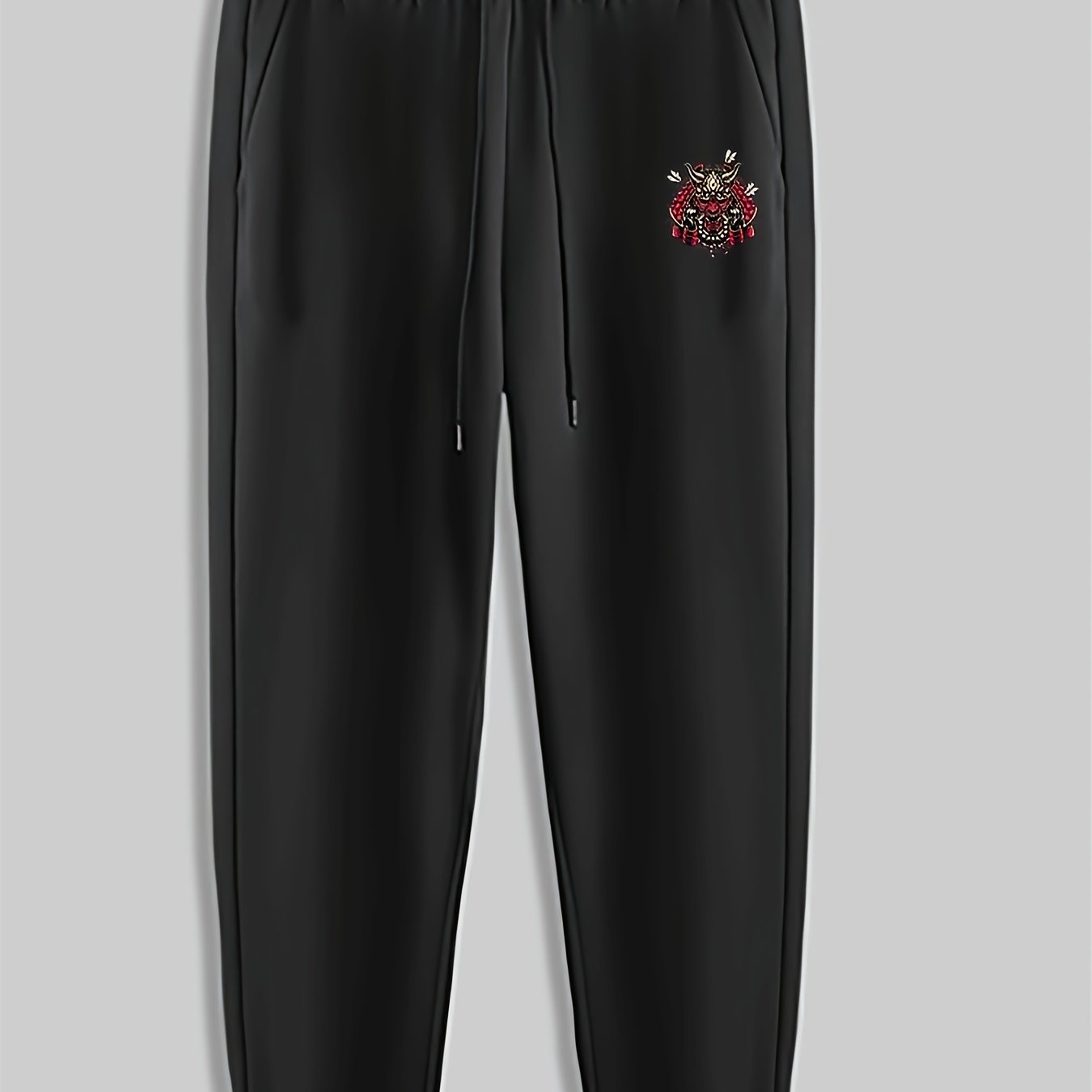 Abstract Pattern Print Men's Pants Drawstring Sweatpants Loose Casual Trousers