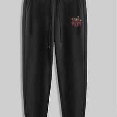 Abstract Pattern Print Men's Pants Drawstring Sweatpants Loose Casual Trousers