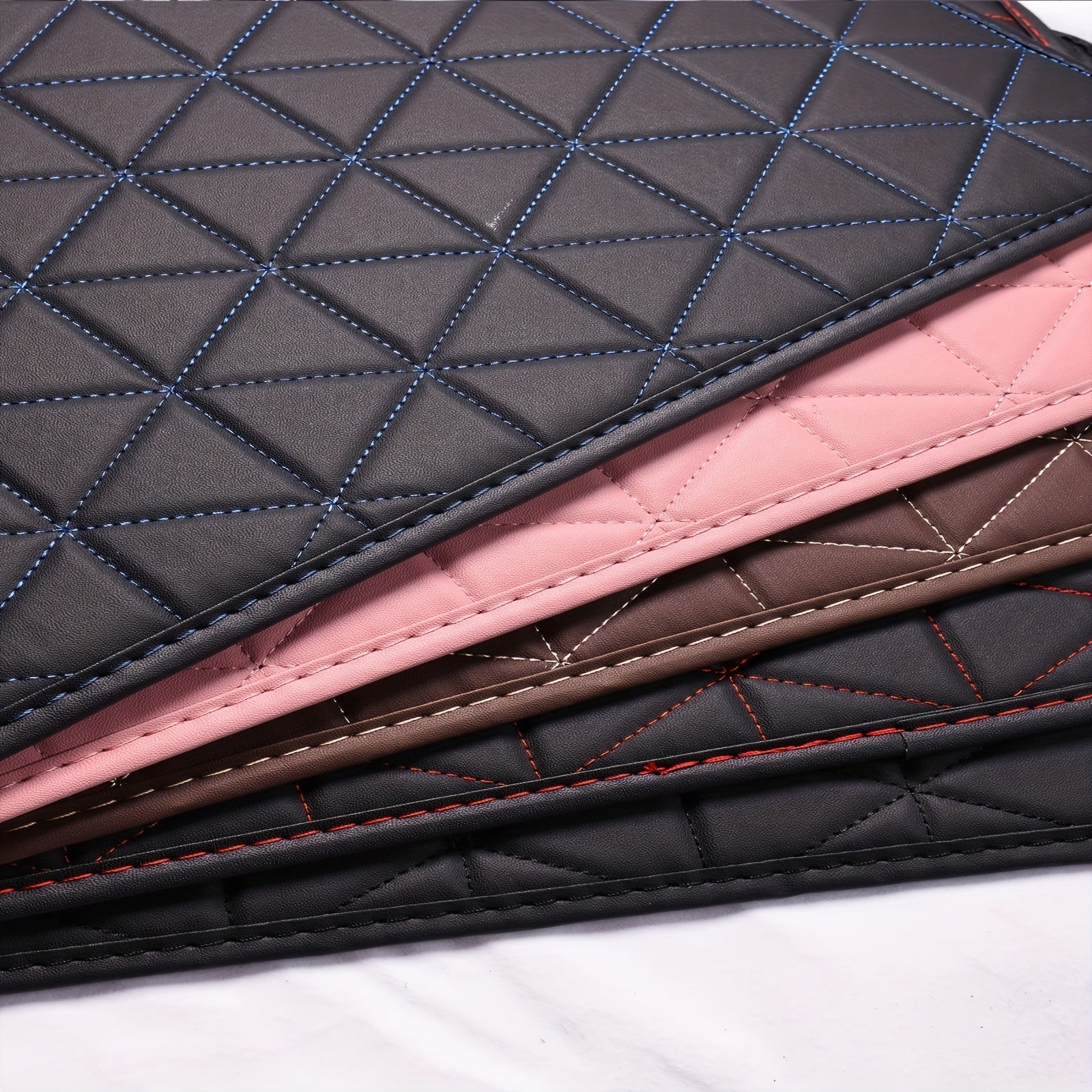 4pcs Waterproof Car Floor Mats PU Leather Front & Rear Car Carpet Accessories