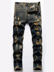 Boys Ripped Denim Jeans Straight Pants Casual Kids Clothes