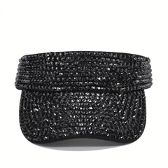 Rhinestone Summer Visor Hat UV Protection Sun Hat