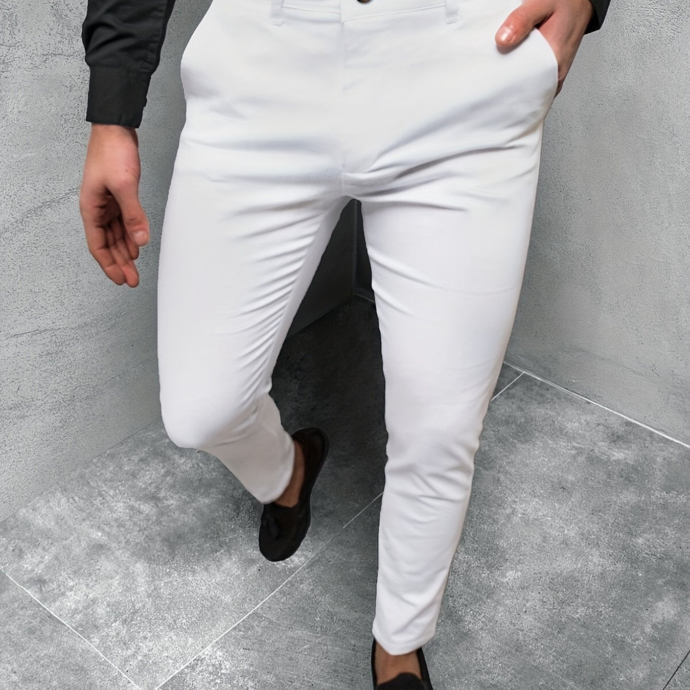 Men's Vintage Style Slim Fit Dress Pants