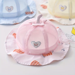 Heart Mesh Sun Protection Fisherman's Hat for Kids