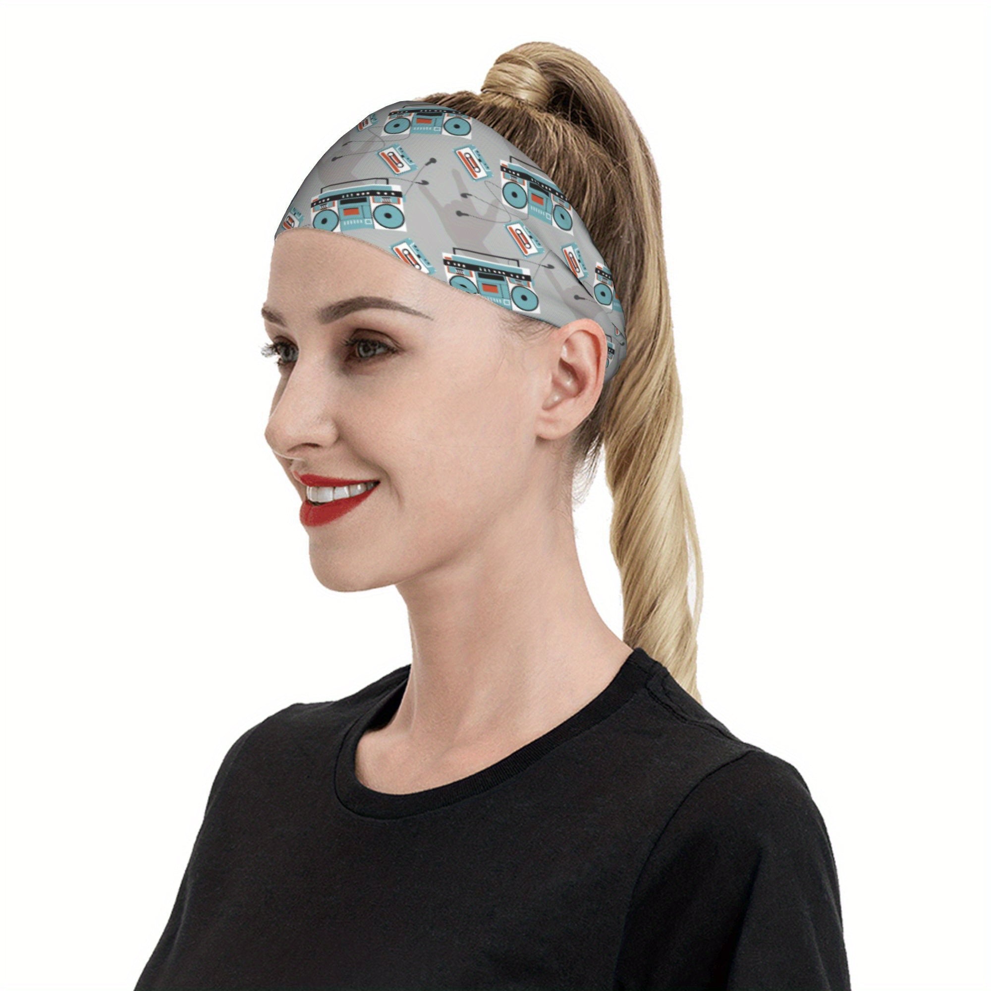 Men's Non Slip Grip Teal Headband for Gym & Running