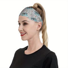 Men's Non Slip Grip Teal Headband for Gym & Running