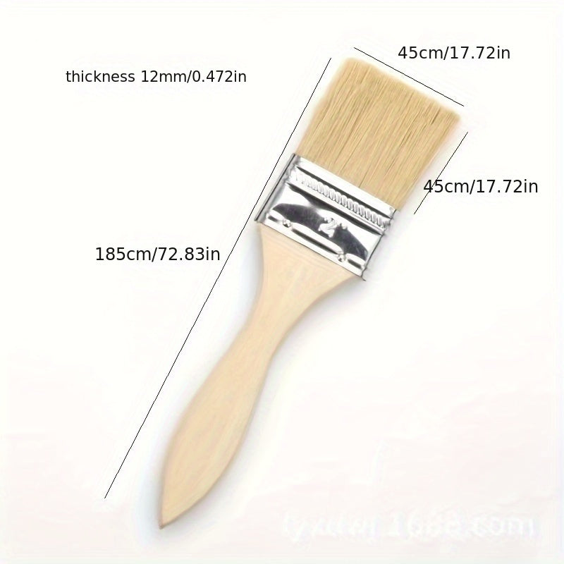 Wooden Handle Paint Brush Pig Hair Sideburns Brush