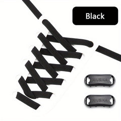 No Tie Elastic Shoe Laces With Buckles for Kids & Adults