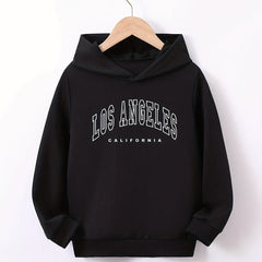 LOS ANGELES Boys Hooded Sweatshirt Spring Fall Casual Pullover Kids Hoodie Tops
