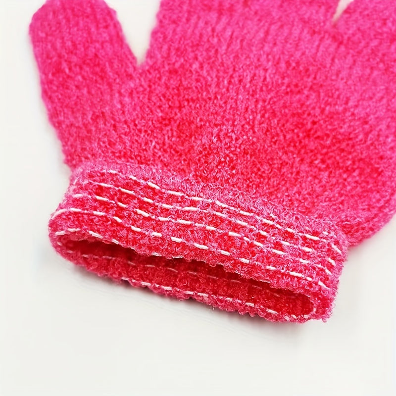 2pcs Exfoliating Massage Shower Gloves Bath Gloves