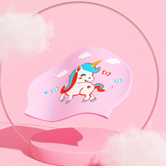 Kids Swimming Cap Silicone Cartoon Hair Cap Boys Girls Toddlers