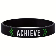 3Pcs Inspirational Success Rubber Bracelet Silicone Wristband