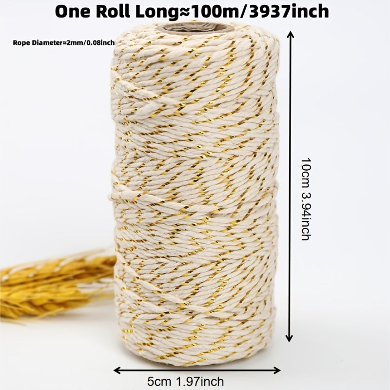 DIY Woven Two Tone Rope Fine Ribbons For Bouquets Flower Wrapping