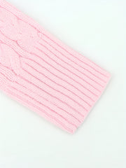 Solid Jacquard Open Front Cardigan With Pockets