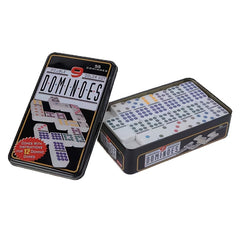 Double Nine Dominoes Set In Storage Tin - Fun Family Board Game