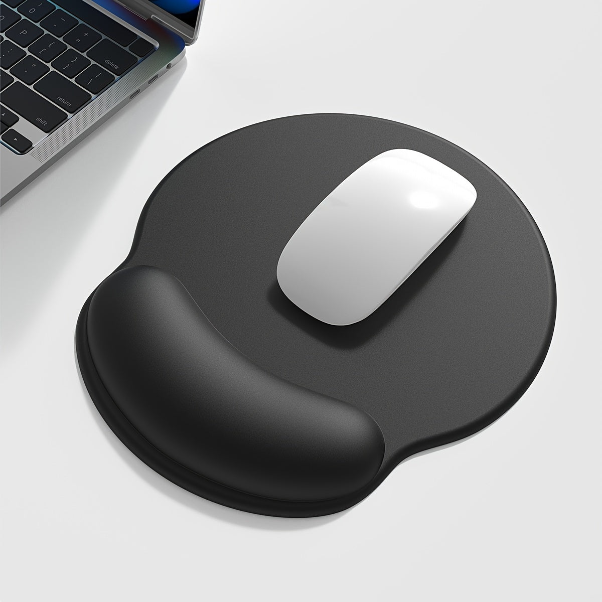 Round Wrist Rest Mousepad Anti Slip Rubber Bottom