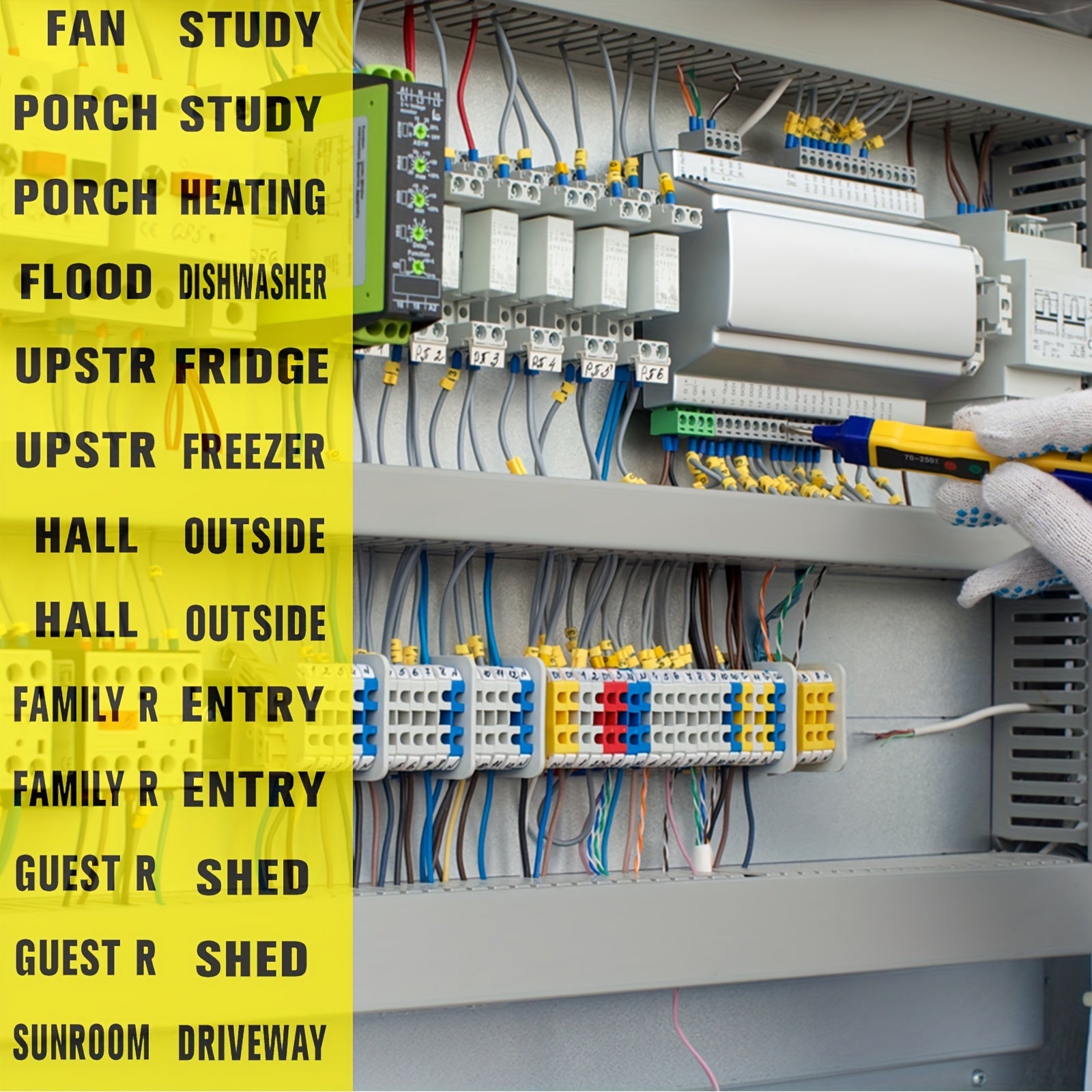 Waterproof Circuit Breaker Box Labels Reminder Stickers