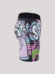 Men's Cartoon Dog Boxer Elastic Waist Shorts