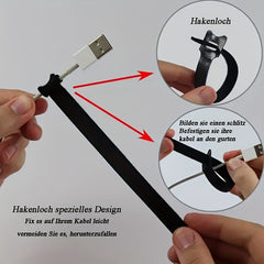 40pcs Reusable Cable Straps 4 Lengths Solid Hook And Loop Cable Straps