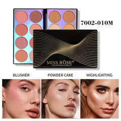 16 Colors Matte Eyeshadow Palette Blush Contouring Face Brightening