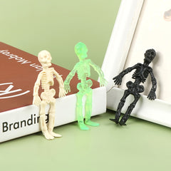 5Pcs Mini Skull Doll PVC Skeleton Zombie Toy Halloween Decor