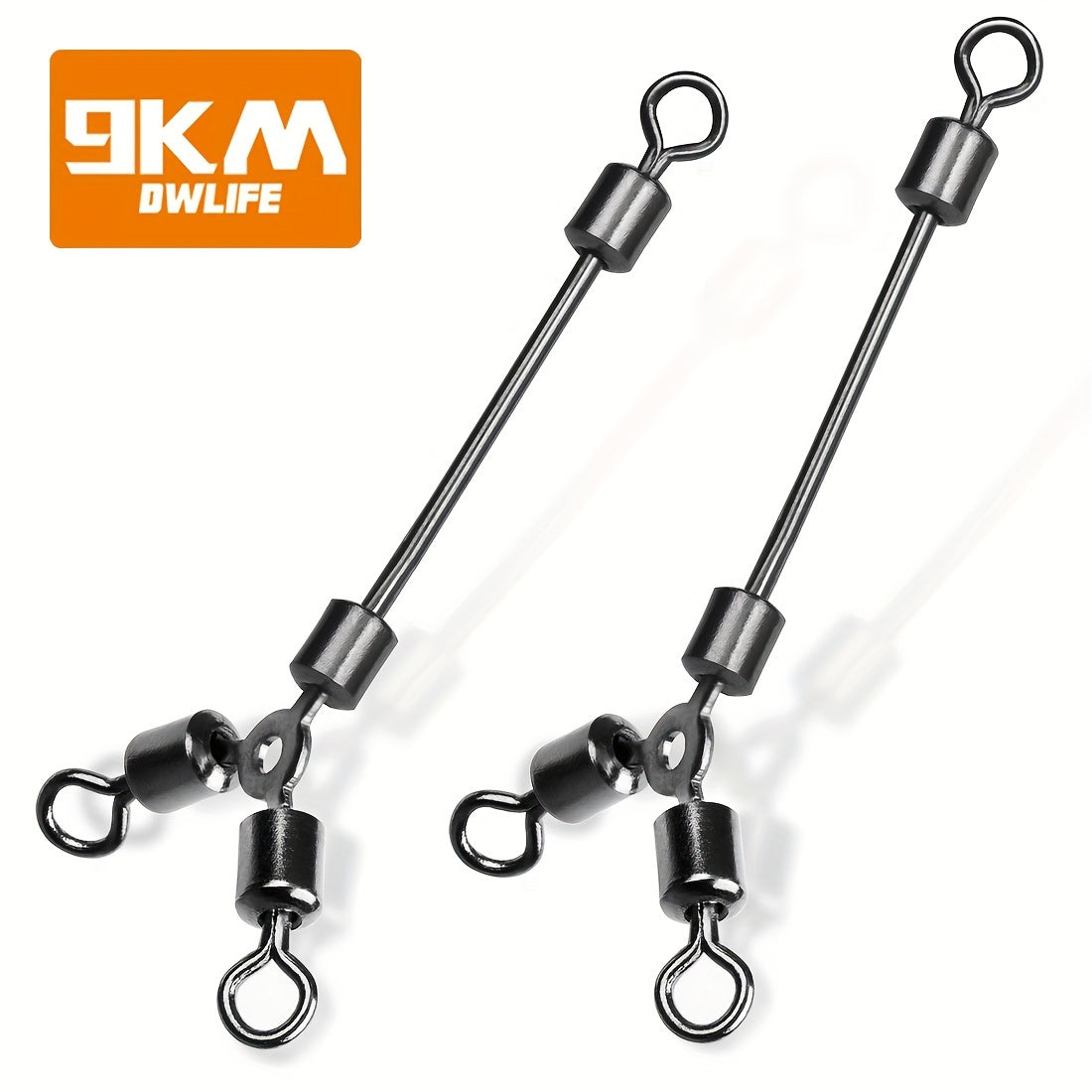 Stainless Steel 3 Way Swivel Ring Fishing Line Hook Connector