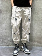 Ribbon Men's Relaxed Fit Cargo Jogger Pants Flap Pockets