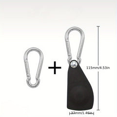 2pcs Outdoor Rope Pulley Adjuster Metal Lifting Hook