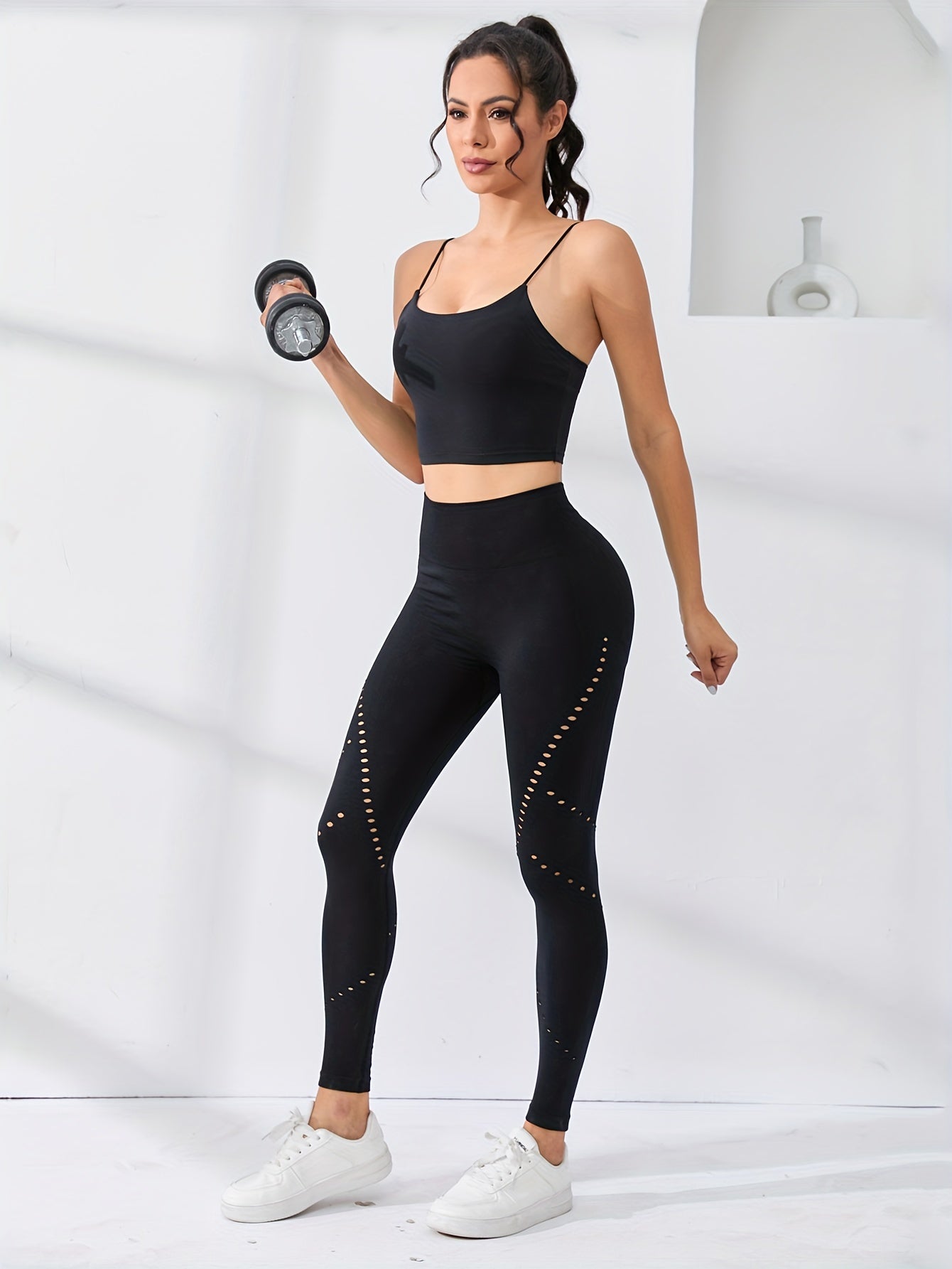 Breathable Sports Yoga Leggings High Waist Butt Lifting Athletic Tight Pants