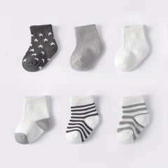 6 Pairs Baby Boys Casual Breathable Short Socks for All Seasons