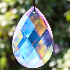 76MM AB Grid Crystal Suncatcher Pendant