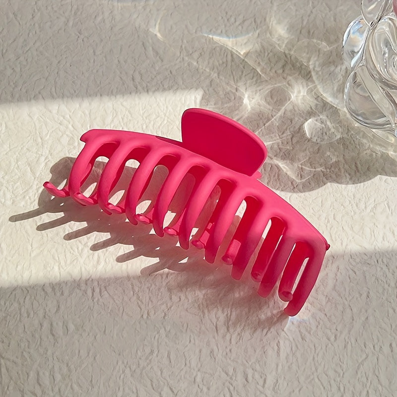Pink Plastic Hair Clip Claw Clips Decorative Hair Accessories For Girls