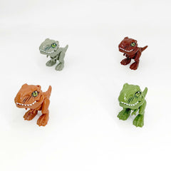 4pcs Finger Bite Dinosaur Toys Interactive Novelty Gift Gray Green