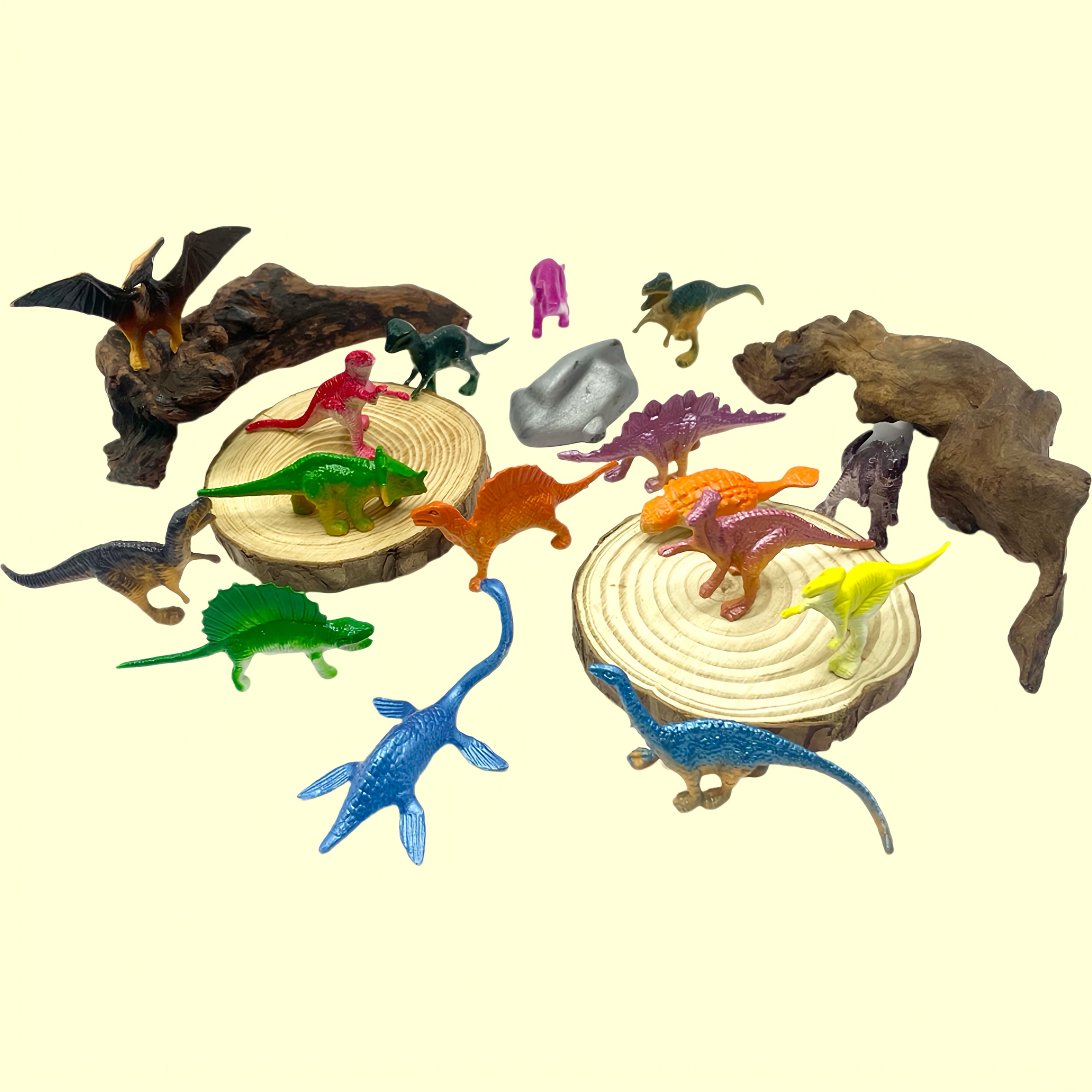 32pcs Mini Solid Dinosaur Models Action Figures Collection Toys Educational Gift